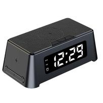 Dock Skaitmeninis žadintuvas 3 viename belaidis įkroviklis, skirtas Apple Watch / iPhone 15/14/12/11/8 / XR / AirPods 3 Pro 15 W greitas belaidis įkroviklis No Watch Wireless Charger juoda