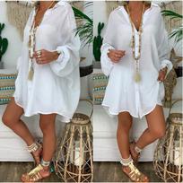 Womans Vintage Button Down Shirt Loose Casual Long Sleeve Blouse Summer Linen Cottons Female Soid Tops Plus Size Long Section XS