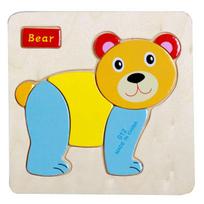 Sale 9 Slice Kids Puzzle Toy Animals And Vehicle Wooden Puzzles Jigsaw Educational Baby Learning Toys For Children Gift blue