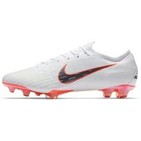 Nike Mercurial Vapor 12 Elite FG White Grey Orange Men Cleats Metallic-Cool-Grey-Total-Orange AH7380-107 42.5