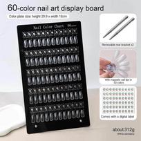 Premium Acrylic Nail Color Plate Magnet Nail Tips Display Board Comparison Color Card With Number Stickers For Nail Salon gray