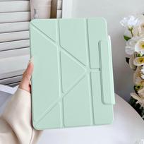 With Pencil Holder Case For iPad A16 iPad 11th Air 11in Air8 M4 M3 M2 Pro11 M4 M5 Air4/5 10.9in 9th 8th 7th 10.2in 2024 2025 PRO 11 in žalia