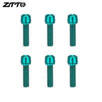 6pcs Colorful Bike Stem Screws Stainless Steel Handlebar Stem Screw Set  Road Bike žalia