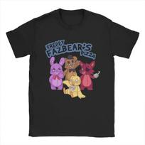 Five Nights At Freddy’s Graphic T shirt Freddy Fazbear’s Pizza Cartoon Print Unisex Cotton Oversized Casual Loose Streetwear Tee 150 gray