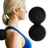 Dvigubas masažinis kamuoliukas DrFit, 6,4 × 12,6 cm