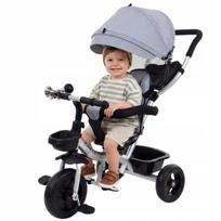 Vaikiškas triratukas su trimitu Funfit Kids Twist, pilkas