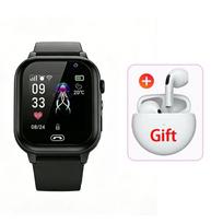 2026 Lenovo Kids GPS Smart Watch SOS Location Tracker SimCard Call Child SmartWatch Camera Waterproof Watch Gift For Ios Android black