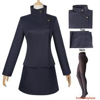 Anime Jujutsu Kaisen Ieiri Shōko Cosplay Kostiumas Drabužiai Helovinas Vaidmenų Žaidimas Ieiri Shōko Suknelės Aukštosios Mokyklos Uniformos Sijonas XXL black