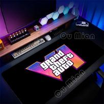 GTA Grand Theft Auto Online žaidimo tema pelės kilimėlis Didelis prailgintas stalo kilimėlis Vandeniui atsparus audinio paviršius Neslystantis guminis pagrindas Pelės kilimėlis 300x600x2mm