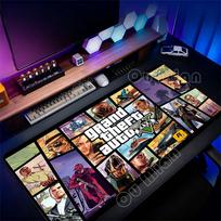 GTA Grand Theft Auto Online žaidimo tema pelės kilimėlis Didelis prailgintas stalo kilimėlis Vandeniui atsparus audinio paviršius Neslystantis guminis pagrindas Pelės kilimėlis 300x600x2mm
