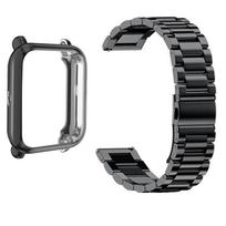 Apsauginis apyrankės dėklas, skirtas Amazfit Bip 3 5 / Bip Pro 3/GTS 3 4 dirželio jutiklinio ekrano dėklai, skirti Amazfit GTS 2/2 mini nerūdijančio plieno juostai Amazfit Bip S juodųjų pupelių spalva