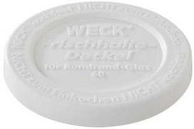 Multi Weck dangtelis Ø6,7 cm patentiniam stiklainiui, baltas plastikinis – 15 pakelių x 5 vnt./dėžėje