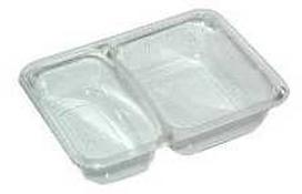 Multi Padėklas 2 skyrių K-2171-2B 215/315 ml 171x127x38 mm skaidrus APET, 816 vnt./dėžėje
