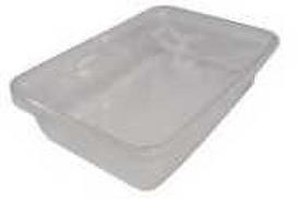 Multi Plastikinis padėklas makaronams 500 ml 120x175x40 mm su dangteliu mikrobangų krosnelei, skaidrus, 250 vnt./kartoninėje dėžėje