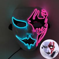 Helovino valymo kaukė LED šviečianti kaukė LED baisi maskarado Cosplay kaukė vyrui moteriai Helovino dovana namo su vaiduokliais rekvizitai black