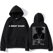 Ken Carson Hoodie A Great Chaos Long-sleeved Casual Fleece Sweatshirt Graphic Printing Hip Hop O-neck Clothing Men Grunge Hoody M black