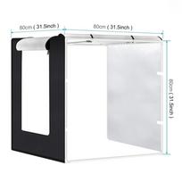 80*80*80cm Large Folding LED Light Tent Desktop Photo Studio Light Box 80W Studio Product Shooting Dimmable Softbox white