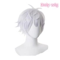 Gojo Satoru Cosplay Kostiumai vyrams, Anime mokyklos uniforma, Perukas, Helovino kostiumas, Drabužiai suaugusiems 150 white