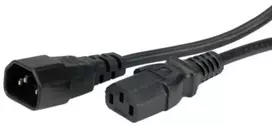 Value Monitoriaus maitinimo kabelis 0,5 m, 0,5 m, C14 jungtis, C13 jungtis, 250 V, 10 A