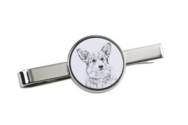 Pembroke Welsh Corgi - tie clip with a dog, personalized tie clip, a unique gift for a man from the Art-Dog brand sidabras