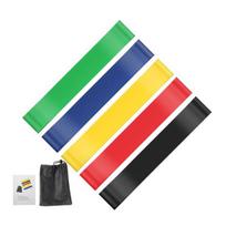 5Pcs Resistance Bands Set Multi-Level Resistance Elastic Fitness Bands Heavy Duty Exercises Rehabilitation Yoga Bands įvairiaspalvis