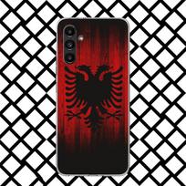 Albanijos vėliavos dėklas telefonui Samsung Galaxy A17 A37 A57 A16 A26 A36 A56 A15 A25 A35 A55 A14 A24 A34 A54 A13 A23 A33 A53 Galaxy A1 Samsung A17