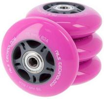 PU 76x24 82A (4 vnt.) rožinė + ABEC-7 (8 vnt.) NILS EXTREME SET