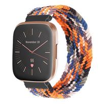 Cross-Border Woven Watch Strap for Fitbit Versa/Versa 2 - Smart Bracelet Wristband XL gray