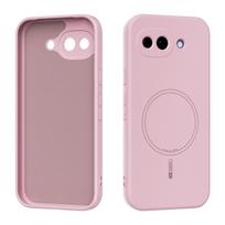 For Google Pixel 10a Case Soft Liquid Silicone TPU Magnetic Skin-friendly Protective Phone Back Cover For Google Pixel 10a Shell Google Pixel 10a rožinė
