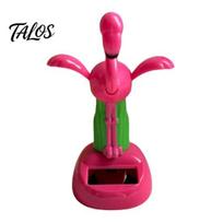 Solar Head And Wings Swing Crane Bobble Car Decor, Cute Animal Dashboard Personalized Accessory Ornament, Interior Decoration, Creative Home B pink