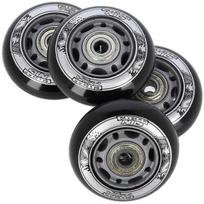 PU 64x24 82A Juodas N (4 vnt.) + ABEC-9 (8 vnt.) NILS EXTREME SET