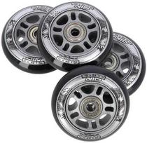 PU 76x24 82A Juodas N (4 vnt.) + ABEC-9 (8 vnt.) NILS EXTREME SET