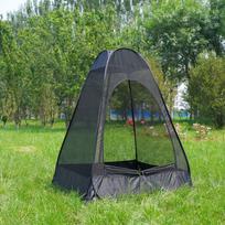 Pop Up Mosquito Net Tent Portable Outdoor Camping Fishing Mosquito Mesh Canopy Single Person Instant Setup Screen House 120*120*150cm gray