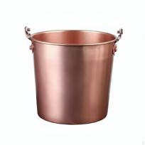 Metal Ice Bucket with Handle Food-Grade Portable Fried Chicken Pail Versatile 1.75L rožinio aukso spalvos