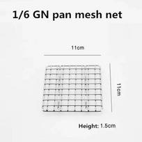 GN pan mesh net BBQ net Stainless steel basin oil Filter Rack Rectangular Plate Frying Basket Baking Shaker Tub Strainer Tray gray