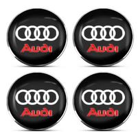 4x 56mm Automobilio rato centrinės gaubtelių lipdukas Decal Ratlankio logotipas yngc9 R8 TT A3 A4 A4L A5 Q7 A8L Q8 S4 S5 S6 S7 black