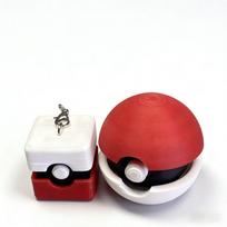 New Arrival  Pokeball Fidget Keychain, Press Button Stress Relief Toy, Cute Bag Accessories