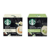 Set Purchase Starbucks White Mocha Nescafe Dolce Gusto Dedicated Capsule 12P (6 Servings) + Nestle Matcha Latte PodsCapsules beige