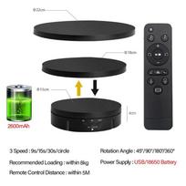 360 Degree Rotating Display Stand 10KG Photography Motorized Turntable 3 Speed Quiet Video Shooting Prop USB Remote Revolve Base juoda