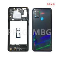 For Samsung Galaxy A21s A217 Housing Middle Frame Chassis battery cover shell Lid Case Rear Back Panel camera Glass Sim slot juoda