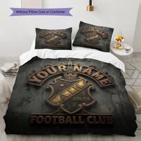 Custom Name AIK Solna Pattern Bedding Quilt Set  Home Decoration  Gift (1 * duvet cover + 2 * pillowcase  without core) 200x200cm