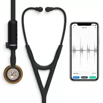 Skaitmeninis stetoskopas Littmann CORE Digital, juodas su vario spalvos galvute