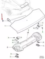 JAGUAR F-TYPE kupė X152 galinis spoilerio dangtelis T2R39001 NAUJAS ORIGINALUS