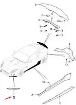 Jaguar F Type Kairės Pusės Priekinis Bamperio Kampo Spoileris Originalus T2R16329LML