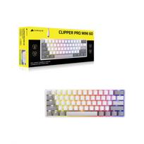Žaidimų klaviatūra Corsair Clipper Pro Mini, magnetiniai jungikliai, RGB, US, balta