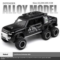 1/24 Scale Land Rover Defender 6x6 Large Super Off Road Vehicle Alloy Metal Diecast Model Car Sound & Light Children Toy Gift for Boys juoda