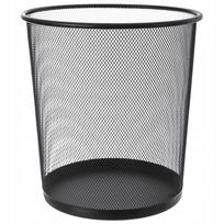 Metalinis biuro šiukšlių krepšys, 12 l, juodas