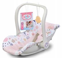 Baby Born gėlių rašto lėlės nešioklė 36–43 cm, kėdutė ir supamasis gultukas