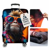 Storas apsauginis L dydžio didelio lagamino užvalkalas „Sunglasses Monkey“