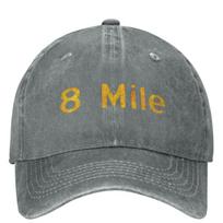 Unisex 8Mile 8 Mile Eminem Old Eminem Stuff Baseball Caps Vintage Distressed Denim Washed Sun Cap Adjustable One Size gray